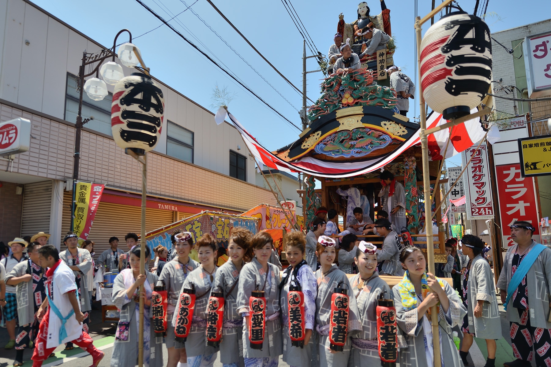 久喜提燈祭り 久喜駅西口駅前周辺地域