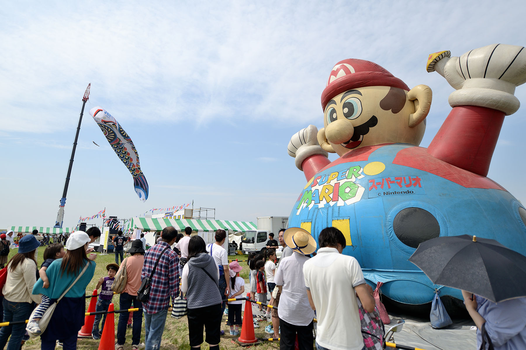 ジャンボこいのぼり 加須市利根川河川敷緑地公園