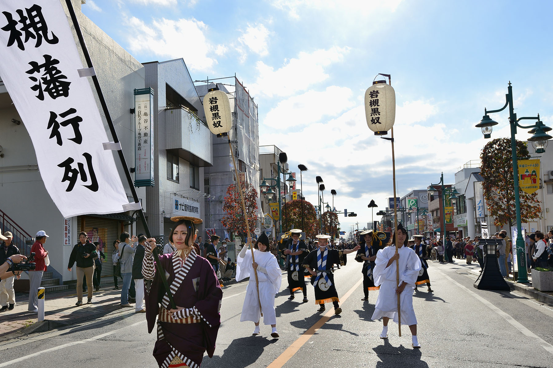 城下町岩槻鷹狩り行列 岩槻御成街道周辺