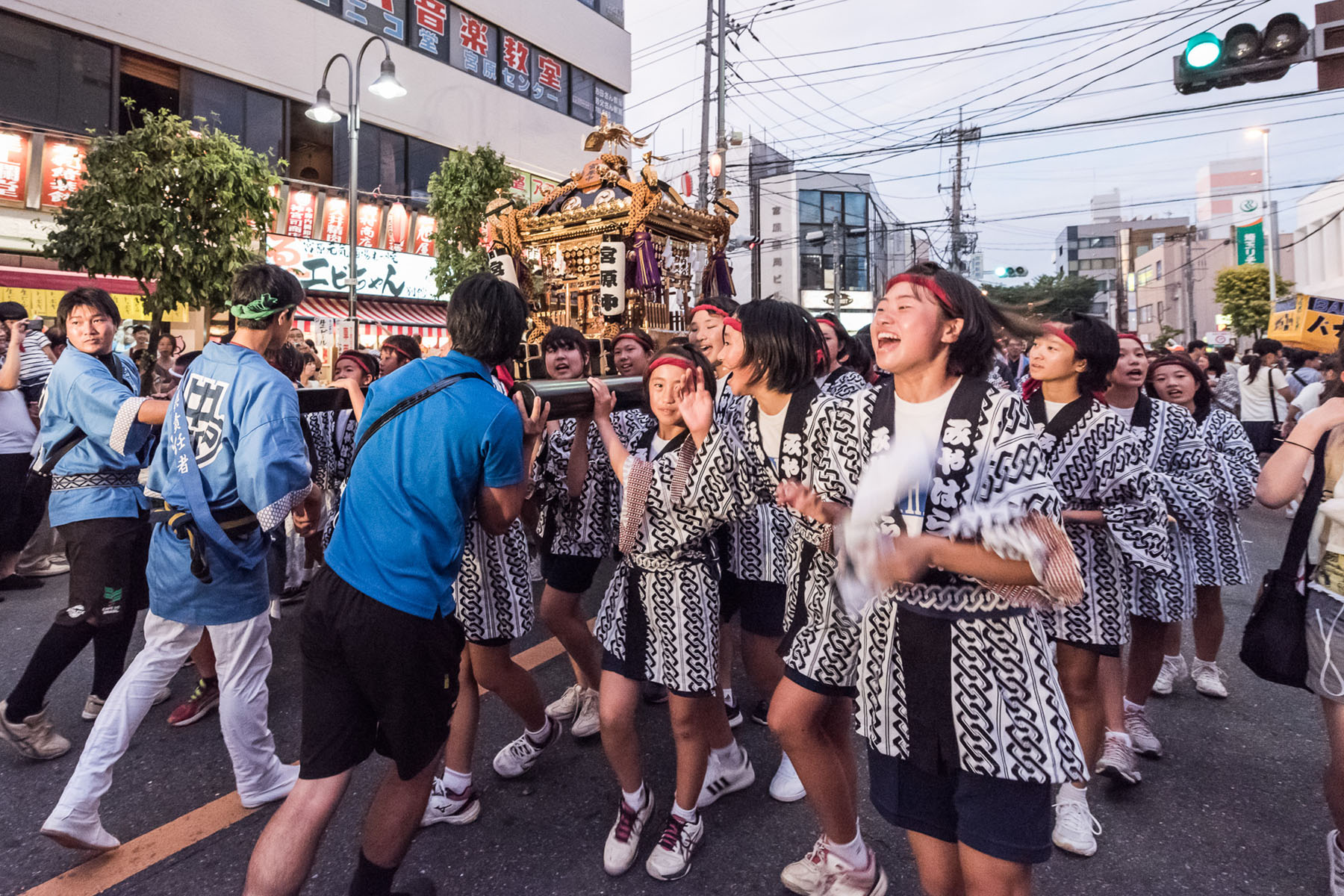 中山道みやはらまつり 宮原駅東口と中山道付近