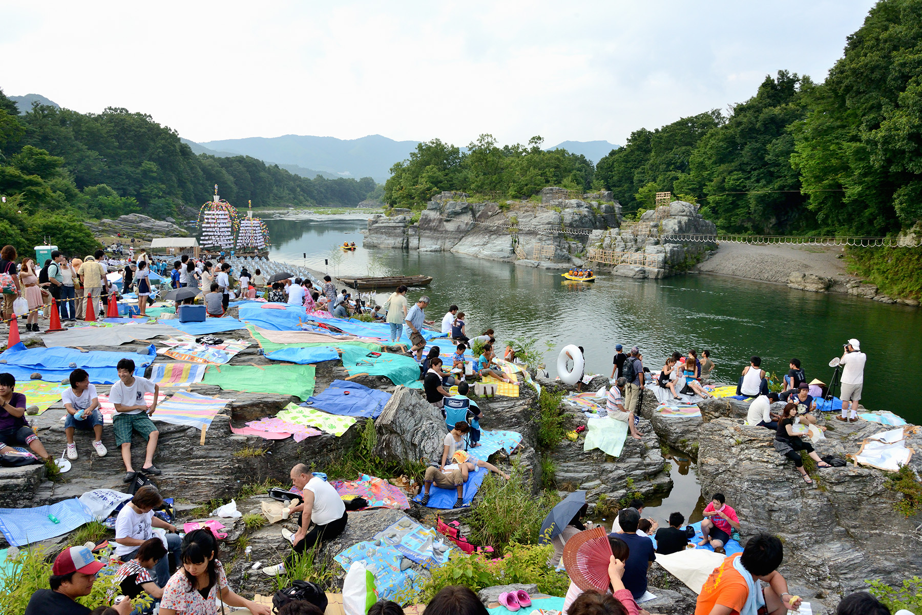 長瀞船玉まつり 長瀞岩畳周辺