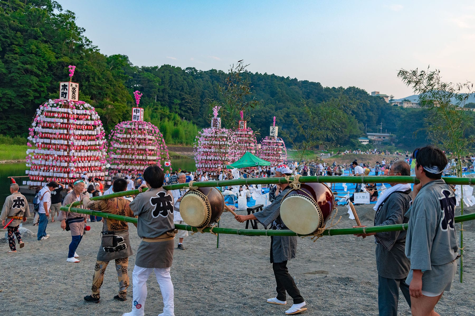 寄居玉淀水天宮祭【寄居町荒川玉淀河原：埼玉県寄居町】