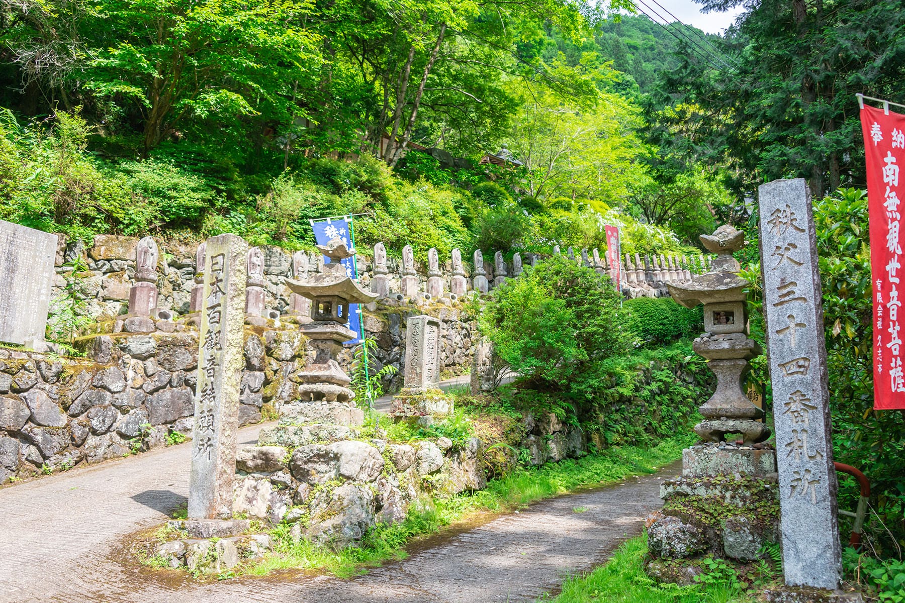 日本百観音結願所・秩父34番札所　水潜寺参道