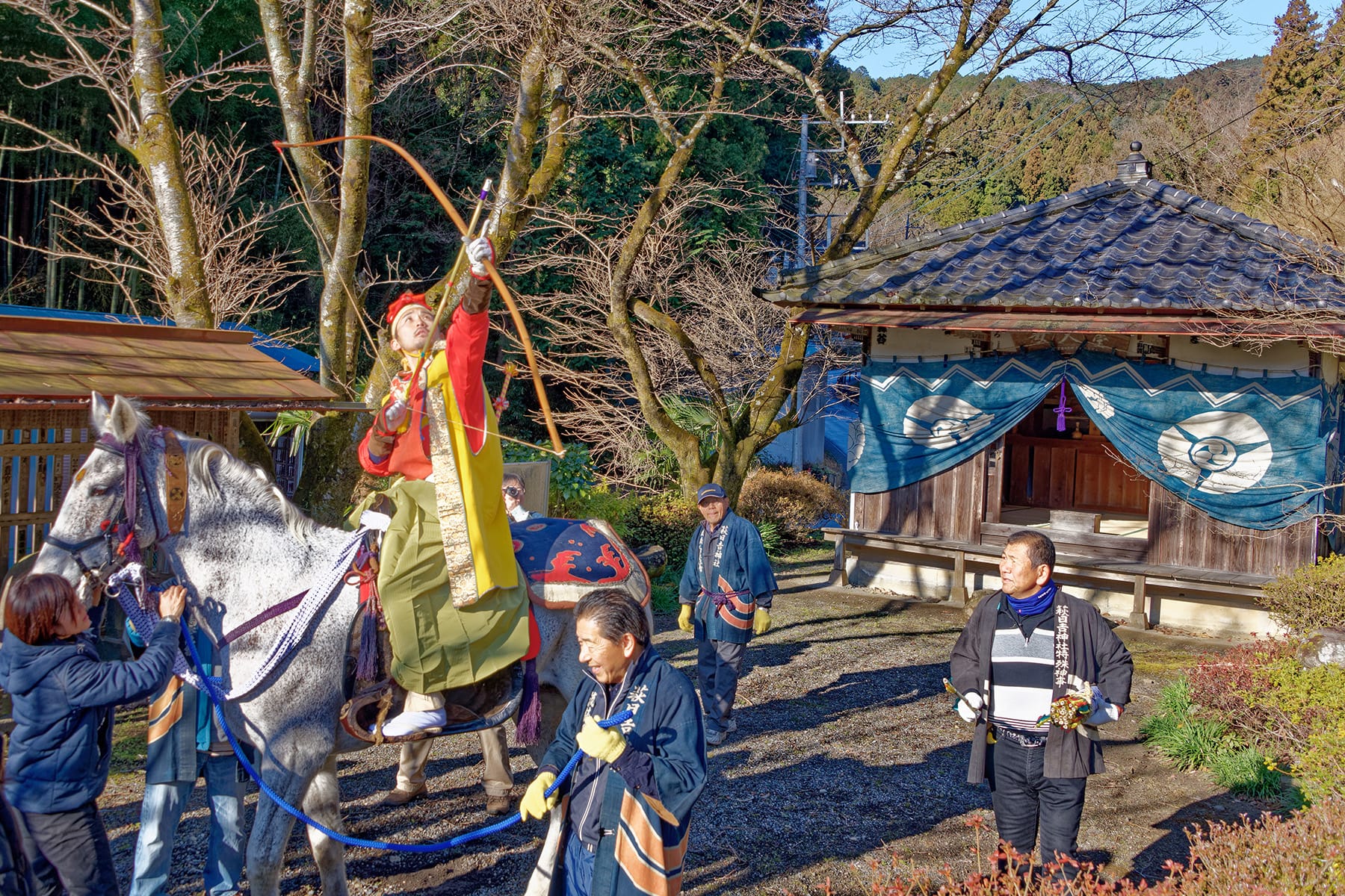 流鏑馬（やぶさめ）祭り【萩日吉神社｜埼玉県ときがわ町】