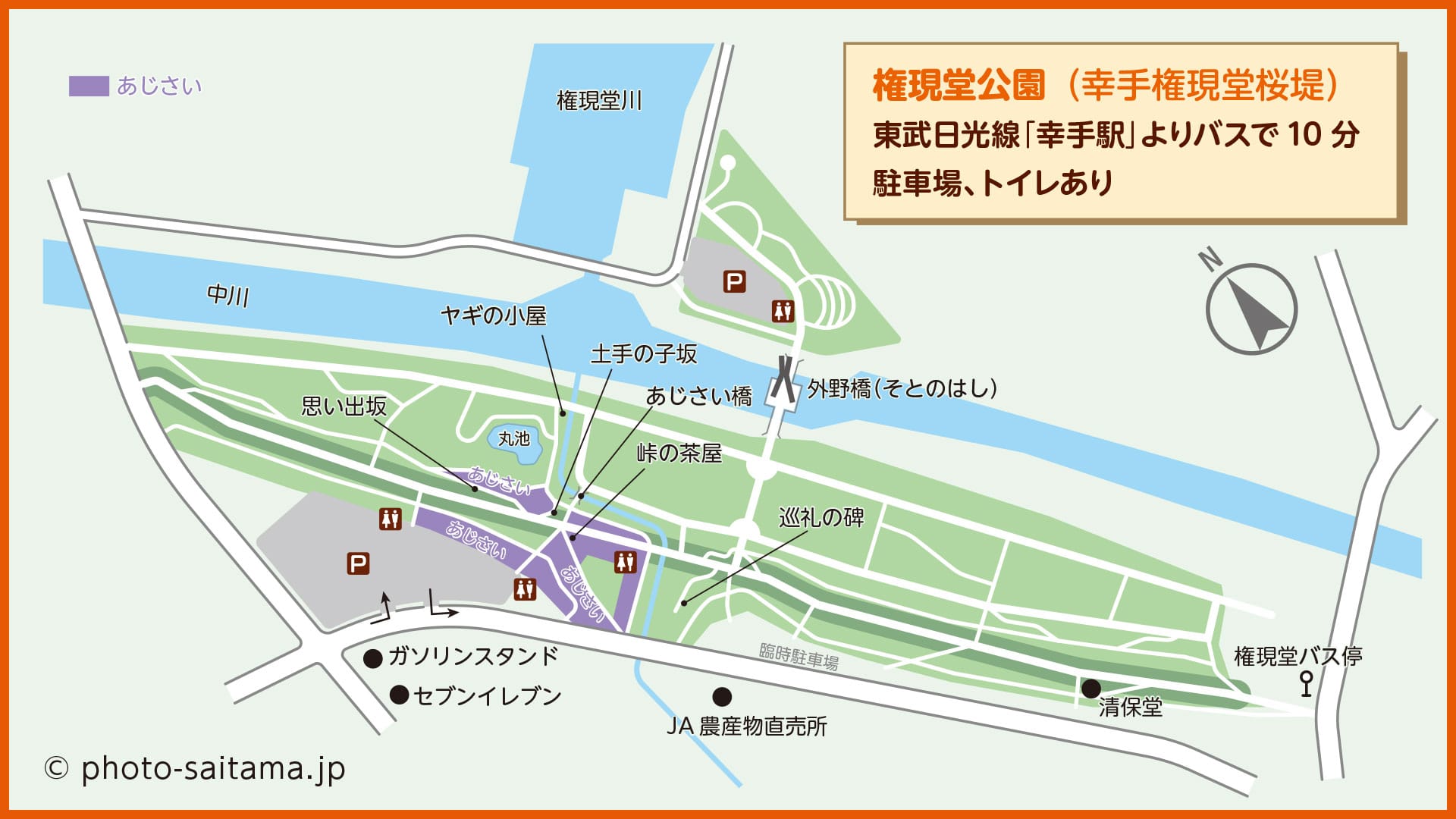 幸手権現堂あじさいまつり 【県営権現堂公園（幸手権現堂桜堤）｜埼玉県幸手市】 | フォトさいたま