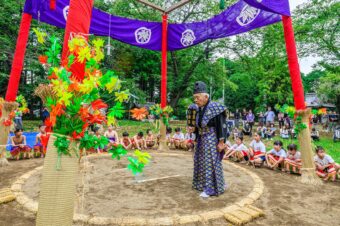 岩槻の古式土俵入り(笹久保地区)