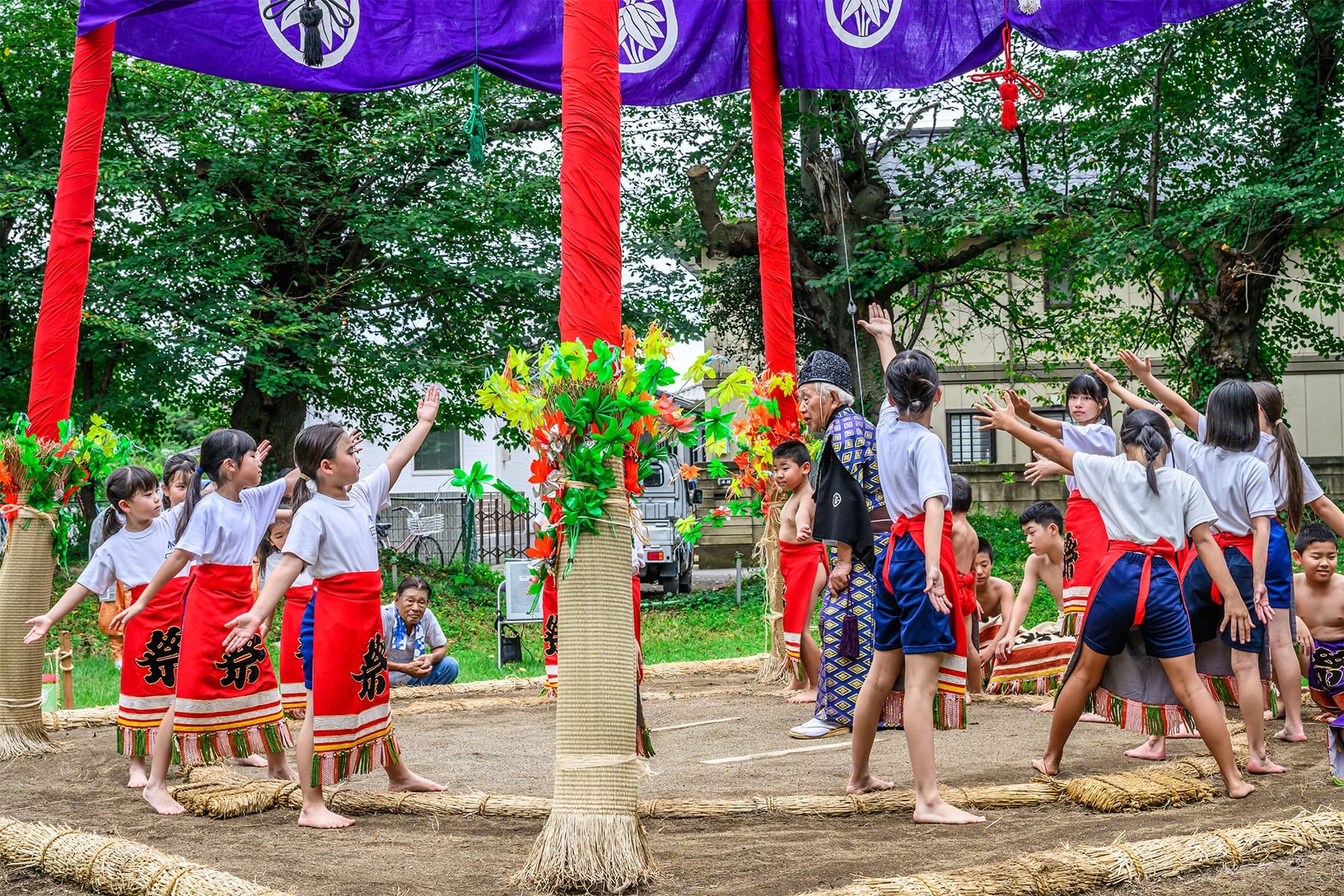 岩槻の古式土俵入り(笹久保地区) 【篠岡八幡大神社 | さいたま市岩槻区 】| フォトさいたま