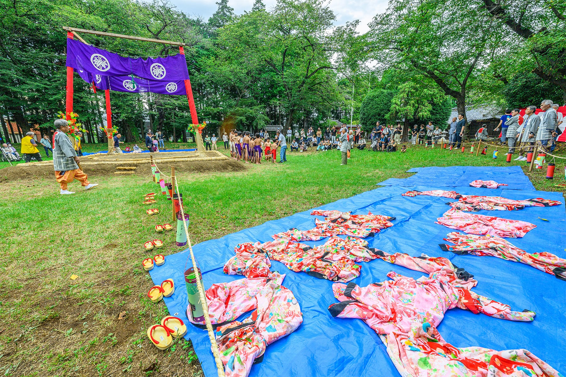 岩槻の古式土俵入り(笹久保地区) 【篠岡八幡大神社 | さいたま市岩槻区 】| フォトさいたま